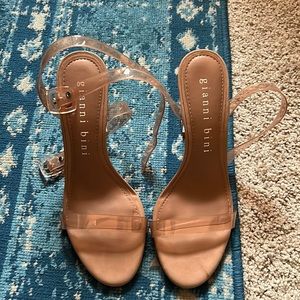 Gianni Bini clear nude heels NWOT size 8.5